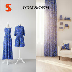 Nouvel article de mode, tissu en popeline léger 100% pur coton peigné, confortable et doux, avec un bas à fleurs noires - Product Image 1