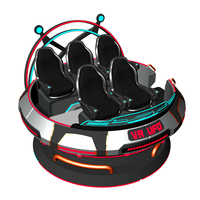 Simulador de OVNI 9D VR Comercial para 5 Jugadores, Plataforma de Movimiento Multijugador, Máquina Arcade Interstellar Voyager para Parques Temáticos