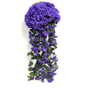 Guirlande de fleurs artificielles blanches en soie, plante suspendue pour décoration murale, mariage et maison - Product Image 5