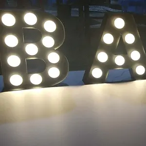Açık büyük Marquee büyük aşk mektupları dev Led bira ampul işareti kanal mektup LED mektup ampul işareti