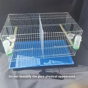 Küçük üç katmanlı elektroliz çinko kuş kafesi ayçiçeği Lovebird atiatiel üreme kafesi Budgerigar için kalınlaşmış evcil hayvan kafesi - Product Image 2