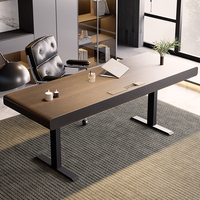 Escritorio de Computadora de Madera, Estilo Italiano Minimalista, Ecológico, Duradero, con Sillas de Oficina Pequeñas para el Hogar, Ajustables en Altura