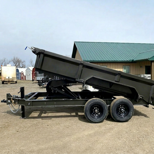 Wholesale Hydraulic Rear Tipper Dump Trailer 14 Ft Steel Full Trailer For Truck Use 7x14 Two Axles Four Wheels Dump Trailer - Product Image 1
