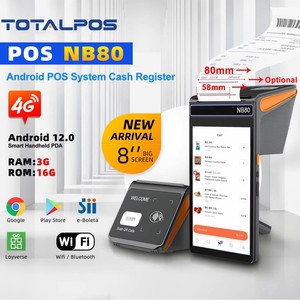 NB55 Plus Android12 8 Inch 3+16 <strong>Mobile</strong> Cash Register Touch Portable Payment Smart Handheld Retail Pos Terminal With 80mm Printer - Product Image 2