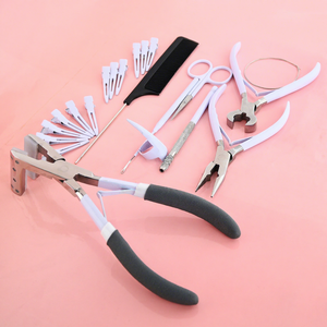 Hair Extension Tool Set with Keratin Bond Remover <b>Cutter</b>, Micro <b>Ring</b> Plier, Weaving Needles and Hook Threader Tool - Product Image 1