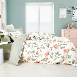 Nouvelle Parure de Couette en Coton à Motifs Végétaux de Style Européen Écologique 3 Pièces 200TC Livraison Rapide - Product Image 1
