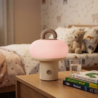 Veilleuse de chevet pour chambre à coucher, respectueuse des yeux, avec fonction de charge, pour l'alimentation des bébés, la décoration, avec luminosité réglable et fonction de vibration