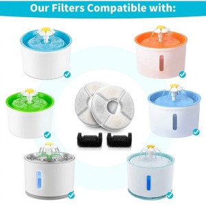 Filtre écologique pour fontaine à eau pour animaux de compagnie 125 mm, <span class=keywords><strong>charbon</strong></span> <span class=keywords><strong>actif</strong></span>, élimine les poils, adoucit l'eau, à remplacer tous les 2-4 semaines, pour chats. - Product Image 4