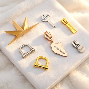 Own Design Custom Metal Brand Tags Engraved Metal <b>Name</b> <b>Plates</b> Private Sewable Labels for Apparel & Handbags - Product Image 1