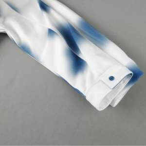 高品質でおしゃれなメンズ向けカスタムデニムプリント長袖シャツ - Product Image 5