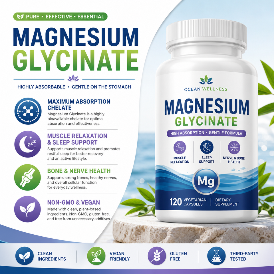 Muscles Not Labelled Magnesium Glycinate Capsules 200mg in Stock Chelated High Absorption ...