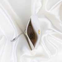 Pochette à bijoux en cuir PU avec bouton pression, portable, 8*8cm, sac de rangement pour bijoux