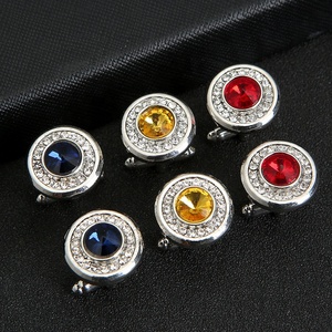 Fábrica directamente al por mayor de aleación de alta calidad personalizado <span class=keywords><strong>comprar</strong></span> gemelos diamantes redondos Vintage gemelos - Product Image 2