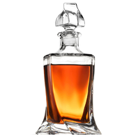 750ml 23oz fantaisie verre vodka alcool spiritueux liqueur whisky bouteille de vin avec couvercle