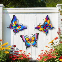 Décoration murale en fer forgé de style européen en forme de papillon pour salon, chambre à coucher, salle à manger, véranda, terrasse, bar