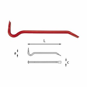 Pry <b>Bar</b> 346mm Long Steel Lever Tool For Heavy Duty Use - Product Image 1