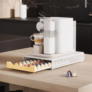 Venta al por Mayor de Cajones para Cápsulas de Café <span class=keywords><strong>Nespresso</strong></span>, de Metal, Color Negro y Blanco, con Diseño de Bambú, para 60 Cápsulas - Product Image 5
