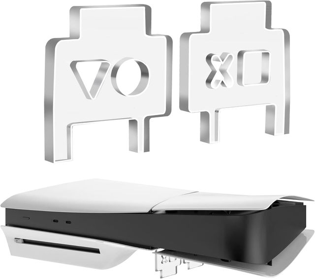 Horizontal Stand for PS5 Slim Pro Console Compatible with PlayStation 5 Pro Disc Edition Transparent Acrylic Stand for Display
