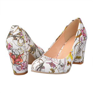 Туфли-лодочки женские на высоком каблуке 7 см с цветочным принтом, размеры 31-43 - Product Image 5