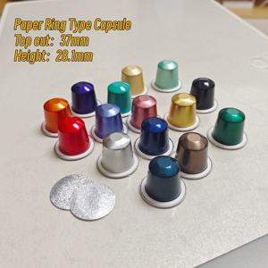 Capsule vide Nespresso personnalisée avec logo, avec couvercle rond pour machine, portable, pour café en poudre - Product Image 2