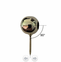 Boules décoratives PrettyDecor en acier inoxydable 304, petites, de 25 mm à 100 mm, finition miroir/brossée, pour intérieur, extérieur et jardin