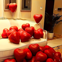 36 ballons d'amour de couleurs aléatoires et ballons dorés, adaptés aux anniversaires, mariages, Saint-Valentin, saison des diplômes