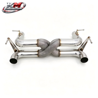 Système d'échappement sport en acier inoxydable 304 à tuyau droit KM Performance pour Ferrari 488 GTB Spider Pista 3.9T V8 imprimé en 3D