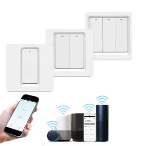 DS-102 3 банды кнопка интеллектуальный переключатель Wi-Fi Tuya/приложение Smart Life стандарт ЕС для Google Home Alexa, голосовое управление, нейтральный провод требуется