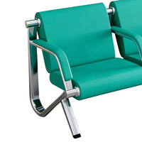 Chaises d'attente en cuir de qualité commerciale avec accoudoirs de style canapé - Design moderne pour les centres commerciaux, les écoles, les hôpitaux - Durables et écologiques