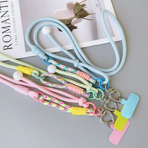 Clips coeur à la mode bandoulière suspendu cou lanière téléphone <span class=keywords><strong>portable</strong></span> <span class=keywords><strong>perle</strong></span> épissage <span class=keywords><strong>cordon</strong></span> téléphone réglable voyage randonnée longue sangle - Product Image 6