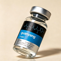 Étiquettes personnalisées premium en vinyle résistant à la chaleur, texture argentée, estampage à chaud or/argent, logo imprimable pour flacons de peptides 3ml/5ml/10ml