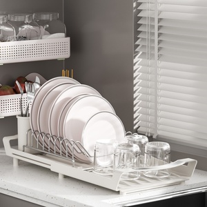 Égouttoir à vaisselle et bols <span class=keywords><strong>de</strong></span> <span class=keywords><strong>cuisine</strong></span> multifonctionnel rétractable en métal, type sur pied, pour l'export transfrontalier <span class=keywords><strong>AliExpress</strong></span> - Product Image 2