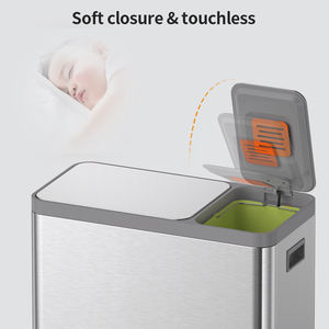 JAVA çöp kutusu ayak <span class=keywords><strong>pedal</strong></span>ı paslanmaz çelik mutfak geri dönüşüm çöp kutusu mekanizması geri dönüşüm kutusu - Product Image 4