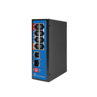 Switch Gigabit Ethernet de 10 Puertos, Switch PoE con IA, Resistente al Agua para Exteriores, IEEE 802.3af/at/Bt, Switches de Red Industriales Administrados en la Nube