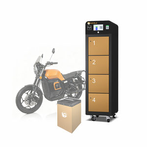 Armoire de permutation de batteries au lithium pour tricycles/motocyclettes électriques à l'étranger, 4 compartiments, charge synchronisée, état de la batterie visible - Product Image 5
