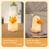 Lampe de nuit pour enfants, mini lampe en silicone LED rechargeable, toucan, chambre à coucher, lampes personnalisées mignonnes, décoration d'oiseau USB, lampe petite