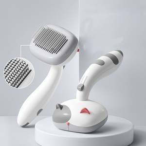 Cepillo de Aseo para Mascotas KingHon 2 en 1, Cepillo Autolimpiante para Perros y Gatos, Peine de Masaje para Eliminar Pelo de Mascotas, Naranja y Azul - Product Image 5