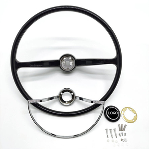 <span class=keywords><strong>Volant</strong></span> de voiture classique vintage chromé personnalisé de 15 pouces à <span class=keywords><strong>2</strong></span> branches pour Volkswagen Beetle 1962-1971, VW Bug 62-71, Karmann Ghia, Type 3 - Product Image 2
