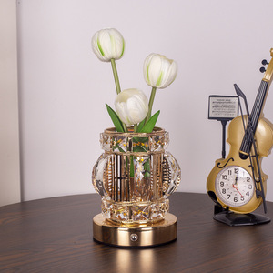 Nuevo tulipán Nightlight Ramo terminado Cristal Atmósfera Luz Adorno creativo Lámpara <span class=keywords><strong>de</strong></span> escritorio decorativa Regalo - Product Image 6