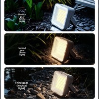 Lampe LED portable ultra-puissante avec panneau solaire magnétique, indice IP65, randonnée, camping, pêche, jardin, lumière d'urgence