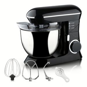 Robot pâtissier 3-en-1 1400W avec bol en acier inoxydable 8L, 6 vitesses, contrôle pulsé, protection anti-éclaboussures, efficacité énergétique A+ - Product Image 3