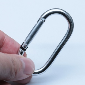 Promosi 4cm kait <span class=keywords><strong>Oval</strong></span> aluminium <span class=keywords><strong>Carabiner</strong></span> dengan akhir polos untuk Dompet & pegangan - Product Image 5