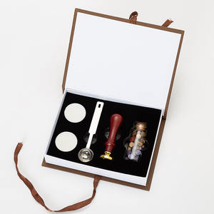 חותמת שעווה חותמת חותמת עץ תיבת שעווה אום מקלות ערכת חותמת עץ חתונה - Product Image 3