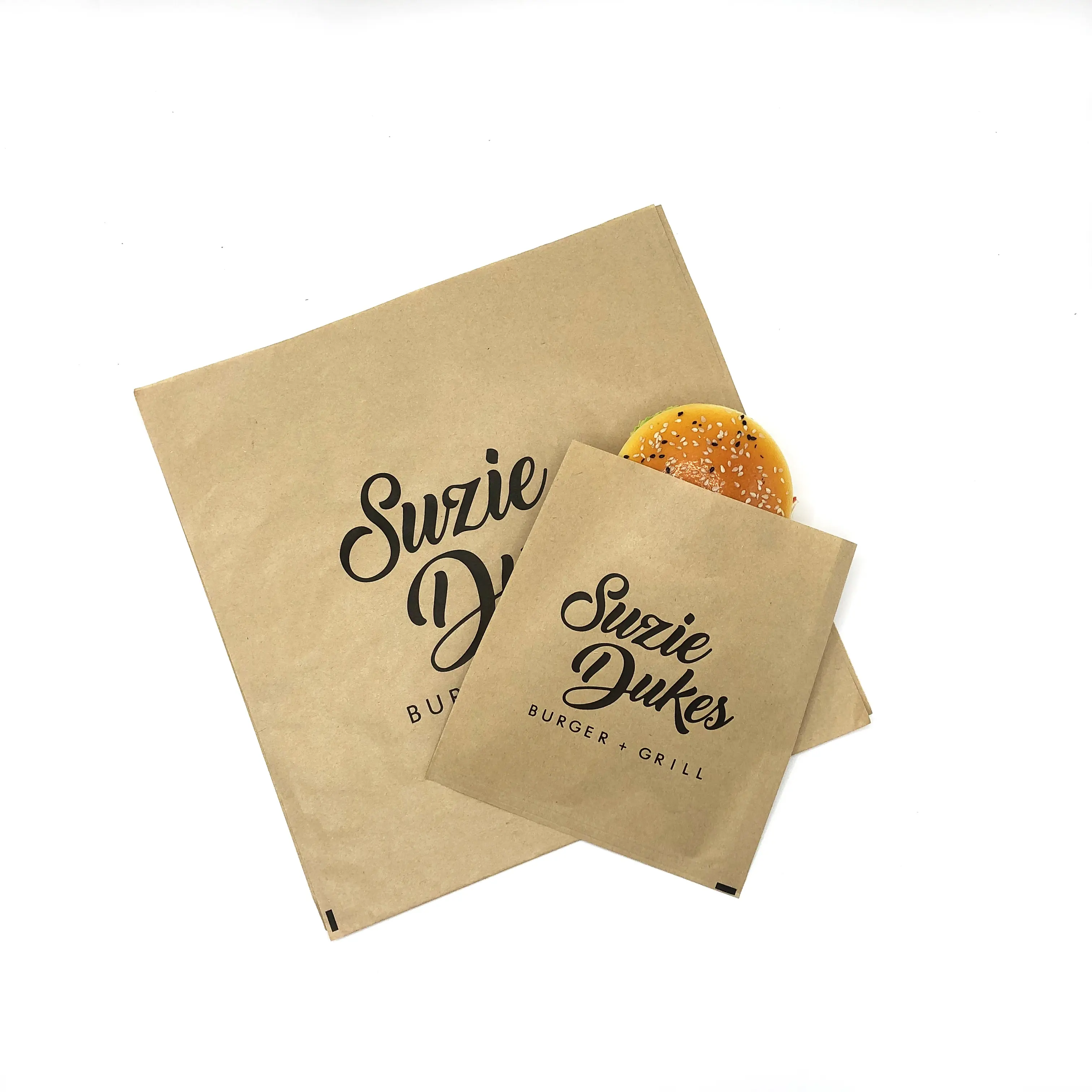 Bolsas de papel Kraft para alimentos, fabricación de cera de pergamino a prueba de grasa, bolsa de embalaje personalizada para sándwich, galletas, pastelería, aperitivos con logotipo