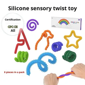 Juguete Giratorio de Silicona, Tiras Sensoriales Retorcidas, Juguetes Antiestrés para Niños, Educativos, Alivian el Estrés - Product Image 2