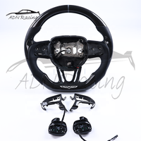 Volant en fibre de carbone avec chauffage, compatible avec Dodge Charger Hellcat JEEP SRT8 2015-2024, comprend un levier de vitesses en carbone