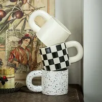 Korean Style Fatty Mug Design Splash Ink Ceramic Cup Spot Mugs Simple  Coffee Mug Couple Cups Coffee Mugs Tea Drinkware