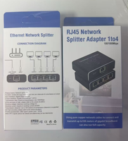 Divisor de Internet RJ45 de Alta Velocidad de 1000 Mbps, Adaptador de Red RJ45 de 1 a 4, Conmutador Ethernet de 1 a 4 Dispositivos, Concentrador Ethernet de 1000 Mbps
