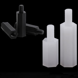 Venta caliente al por mayor negro blanco macho y hembra tornillo de plástico hexagonal negro Nylon PCB separador espaciadores negros - Product Image 6