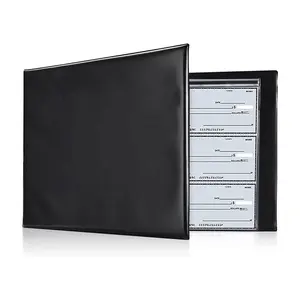 Spot basic vinyl black A4 folder D shaped 7 hole business cheque book binder